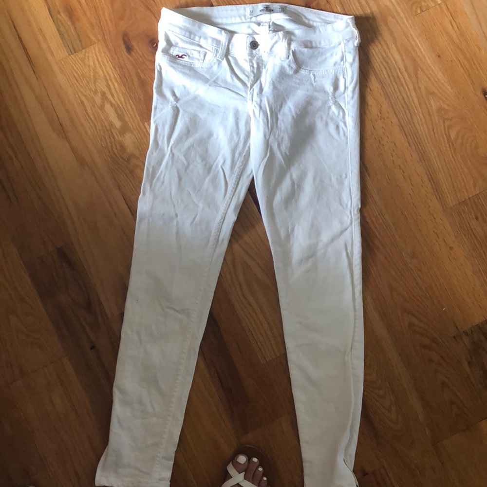 white skinny jeans from hollister